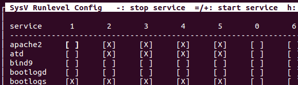 Utilisation de sysv-rc-conf